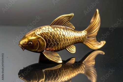 真鍮で作られた魚の置物