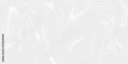 Dot white gray wave light technology texture background. Abstract big data digital concept.