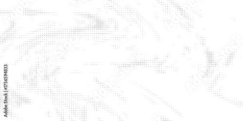 Minimal dotted grayscale background with halftone effect. Simple vector graphic pattern with grey dots on a white