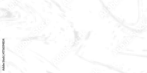 Minimal dotted grayscale background with halftone effect. Simple vector graphic pattern with grey dots on a white