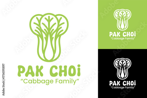 Elegant Pak Choi Logo for Farm and Healthy Brands
