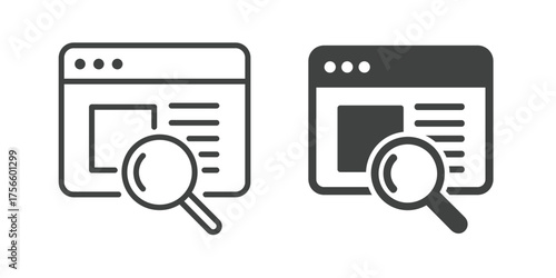 Website Icon. Line and glyph solid icon