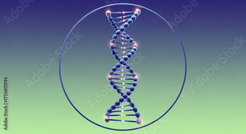 A captivating 3d rendering showcases a dna double helix, symbolizing the intricate blueprint of life and the wonders of genetic science and research