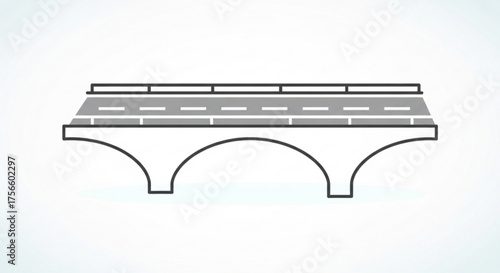 Bridge vector illustration, symbolizing transportation, infrastructure, and connectivity for modern urban planning and design