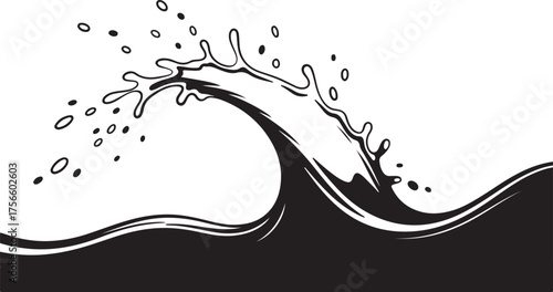 Splashing Wave Illustration