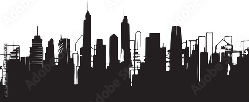 Black City Skyline Silhouette