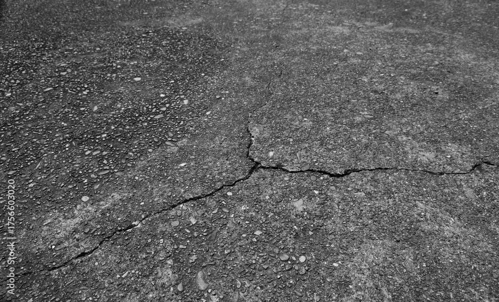 Obraz premium アスファルトの亀裂