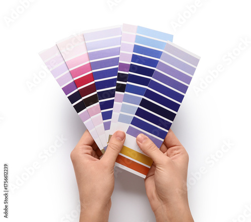 Female hands with violet pa...