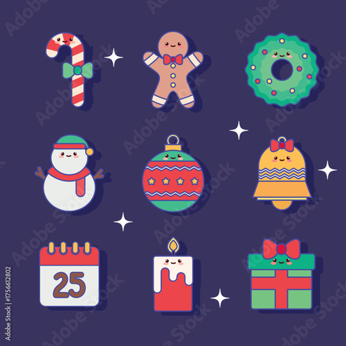 Cute Kawaii Christmas Line Pack