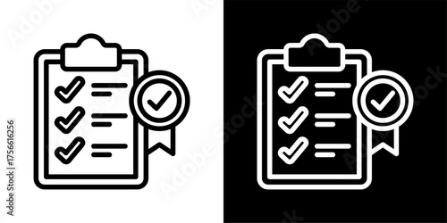 Criteria Icon Of Line Black And White Style Vector Illustration 