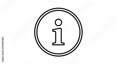 Information icon in a circle symbol of help, support, faq, question, detail, contact, service, assistance and advice