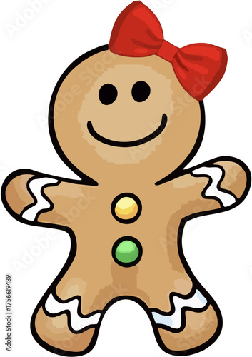 Cutee Gingerbread Man with Sa...