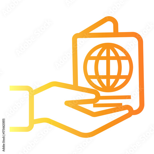citizenship Line Gradient Icon
