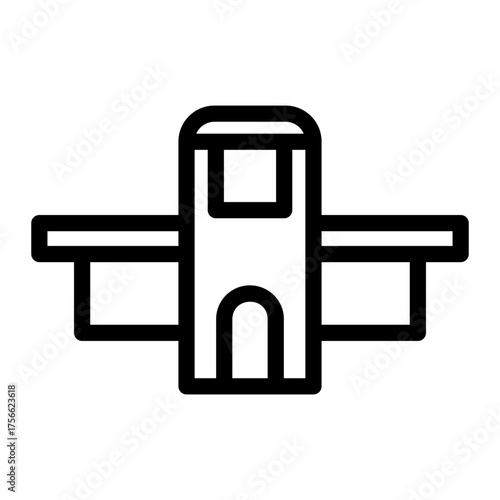 x ray baggage Line Icon
