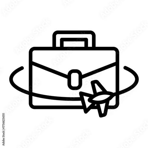 business trip Line Icon