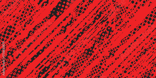 Dark red retro comic pop art background with dots, cartoon halftone background vector illustration