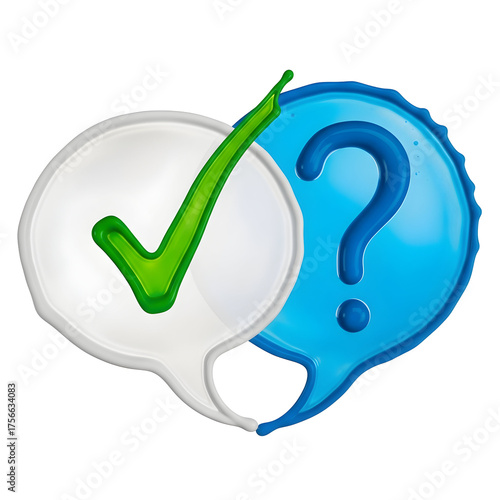 Check Mark and Question Mark Design Concept