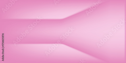 Minimalist pink geometric background with soft gradients and abstract 3D shapes, perfect for modern design, fashion, or beauty concepts.