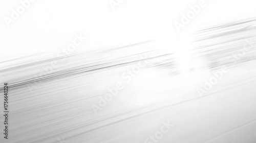 Abstract white background with subtle horizontal lines and motion blur.