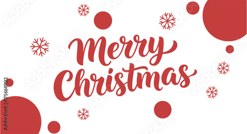 Festive Christmas Greeting Red and White Holiday Season Celebration Design