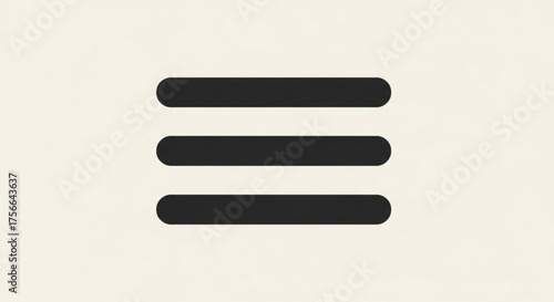 Hamburger menu icon for website navigation, representing options, settings, and accessibility on digital interfaces, providing access to content