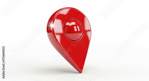 Red map pointer, indicating a location, destination, or point of interest on a map or navigation system