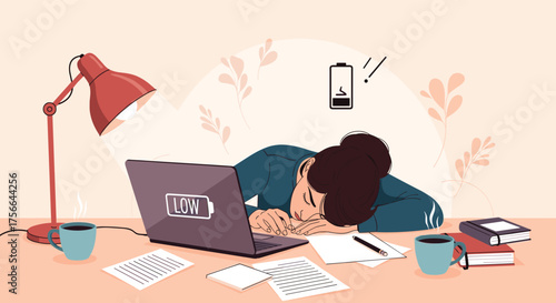 Feeling drained and overwhelmed by endless work and studies.