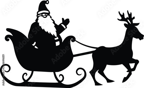 santa claus and reindeer