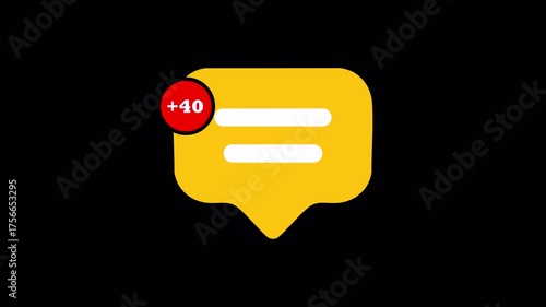 Message Counter Animation and Alert Notification 