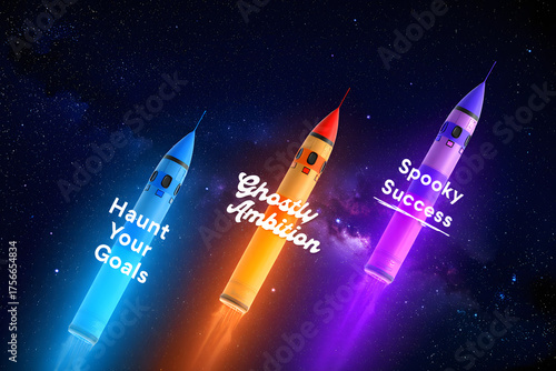 Glowing Arrows Rising from Reflective Water under Starry Night Sky