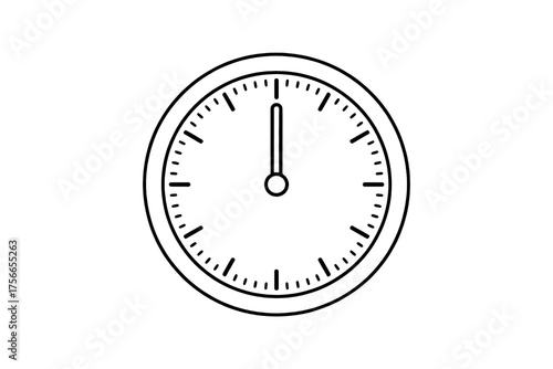 Midnight showing on clock face represents deadline or countdown