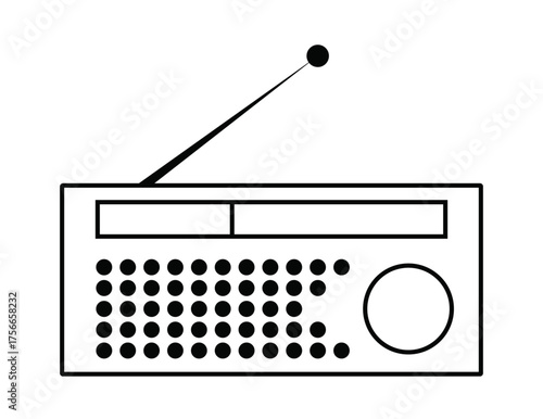 retro radio vector illustration  icon