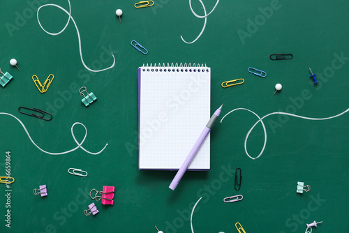 Blank notebook with paper c...