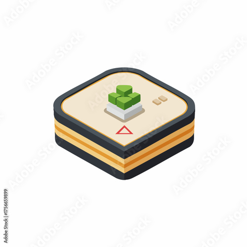 Isometric Fresh Gunkan Maki Sushi Japanese Food Restaurant Menu Item