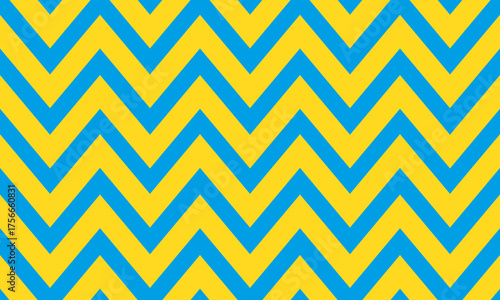 Seamless zigzag pattern in blue and yellow.