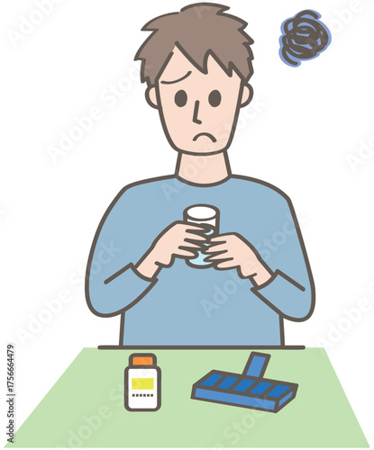 サプリメントを飲む人