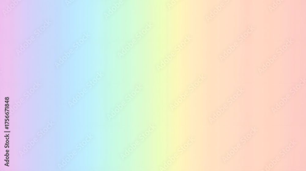 Obraz premium Soft pastel color gradient background blends pink, blue, green, and yellow hues.