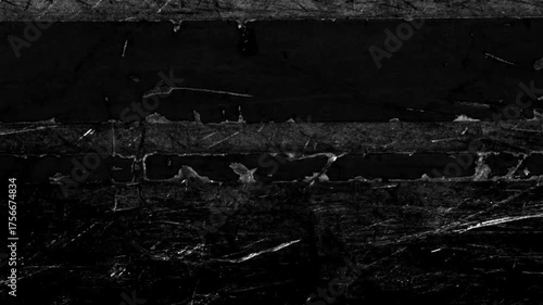 Scratch black background overlay / abstract black dark background, broken cracks and scratches for overlay with gritty texture and rough surface.