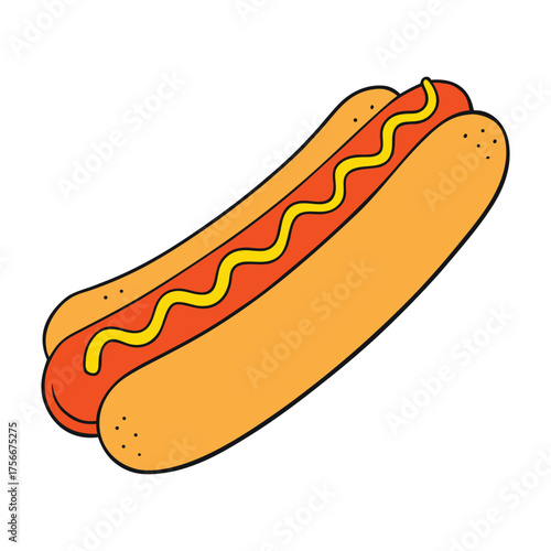 A hot dog is a grilled or steamed sausage served in a sliced bun, often topped with mustard, ketchup, onions, relish, or cheese—a classic American street food favorite.
