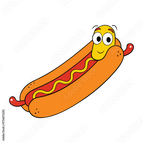 A hot dog is a grilled or steamed sausage served in a sliced bun, often topped with mustard, ketchup, onions, relish, or cheese—a classic American street food favorite.
