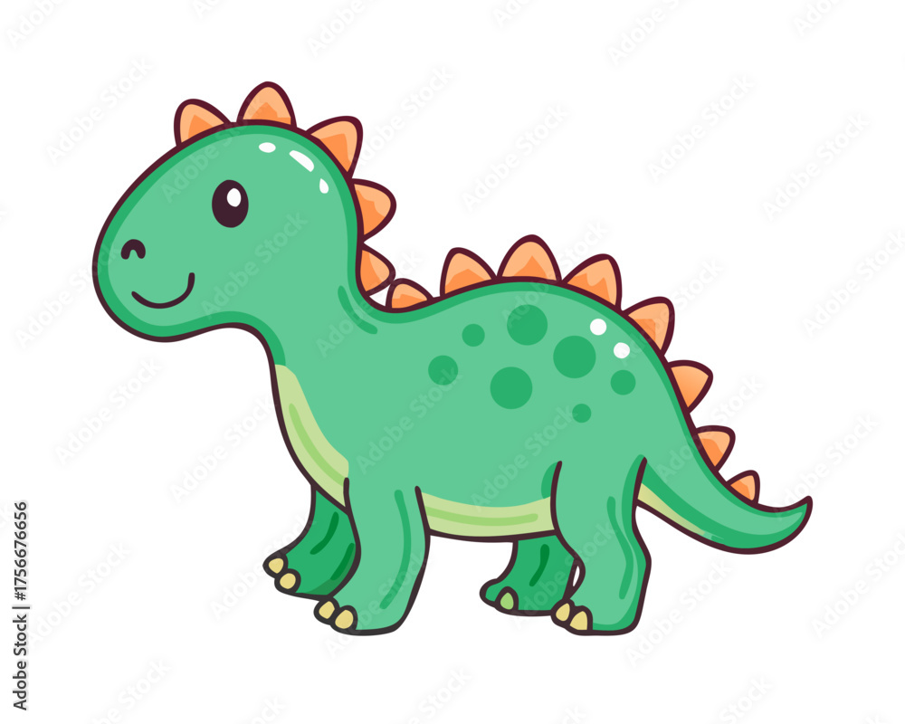 Naklejka premium cute cartoon dinosaur illustration.
