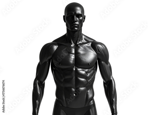 Elegant Black Female Mannequin Isolated on Transparent Background PNG