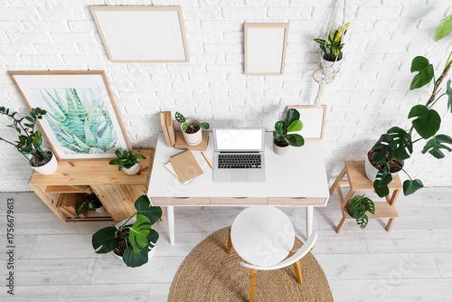 Interior of office with wor...