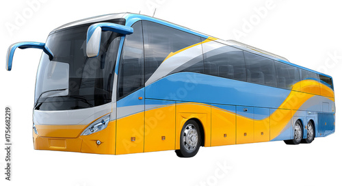 Wallpaper Mural A modern passenger bus with colorful design, suitable for long - distance travel and transportation purposes. Torontodigital.ca