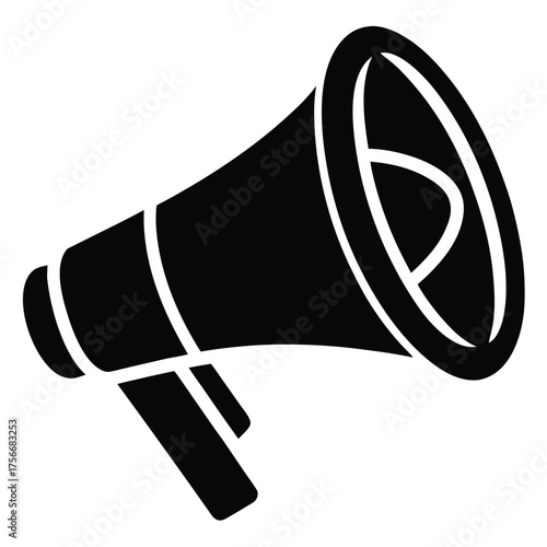 bullhorn   font awesome icon  on white background