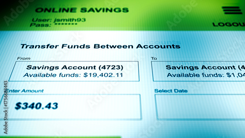 Foto An Ominous Generic Online Savings Account Transfer