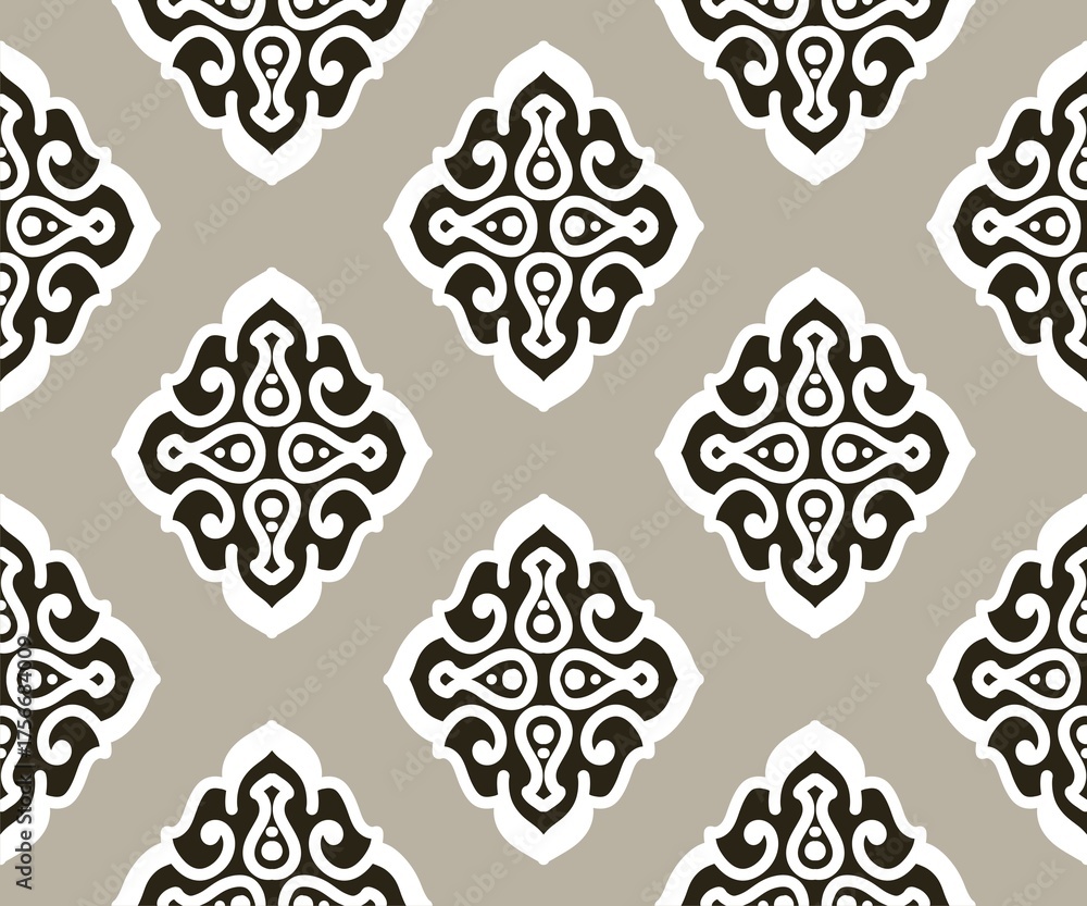 Fototapeta premium pattern batik flower damask ethnic boho ikat texture tribal geometric background