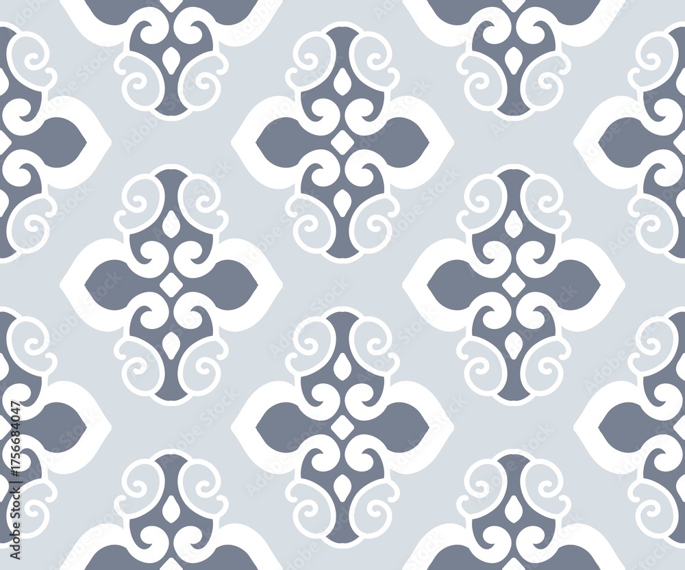 Fototapeta premium pattern batik flower damask ethnic boho ikat texture tribal geometric background