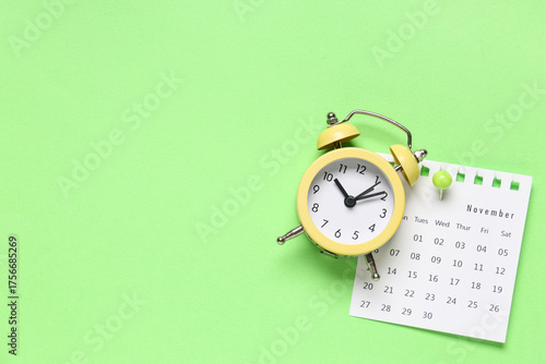 Calendar with alarm clock a...