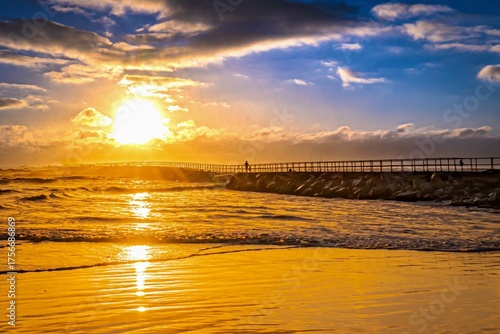sunrise on the beach in Ponce Inlet, Florida
